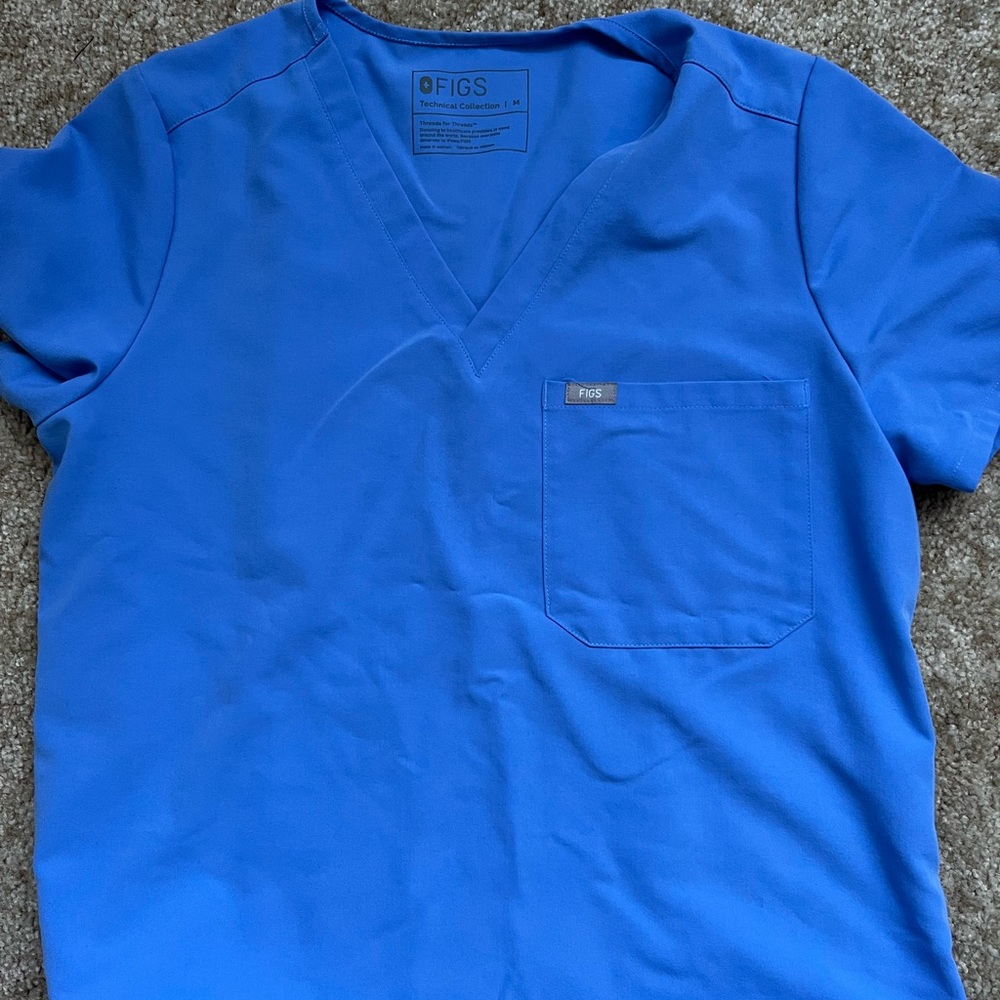 Figs Womens M Ceil Blue Scrub Set